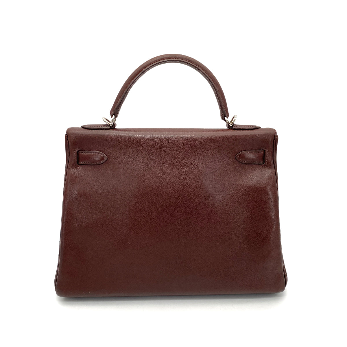 HERMES KELLY 32 RETOURNE BROWN TYPE VEAU GRAINE HAND SHOULDER BAG □J 90258463