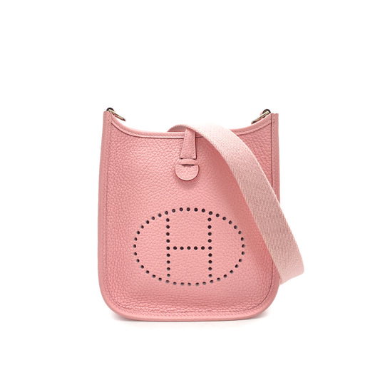 HERMES EVELYNE TPM ROSE SAKURA TAURILLON CLEMENCE SHOULDER BAG X 90258476