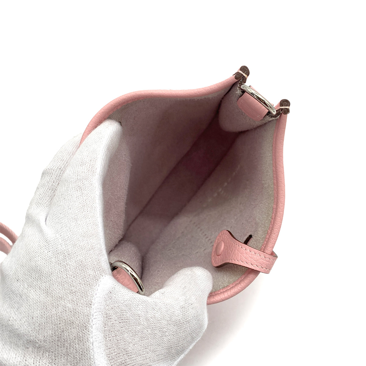 HERMES EVELYNE TPM ROSE SAKURA TAURILLON CLEMENCE SHOULDER BAG X 90258476