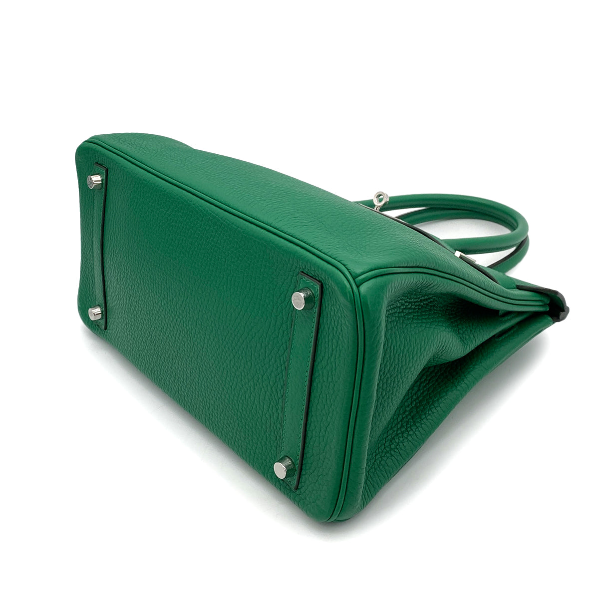 HERMES BIRKIN VERSO 30 VERT VERTIGO VERT FONCE TAURILLON CLEMENCE HAND BAG A SHW 90258480