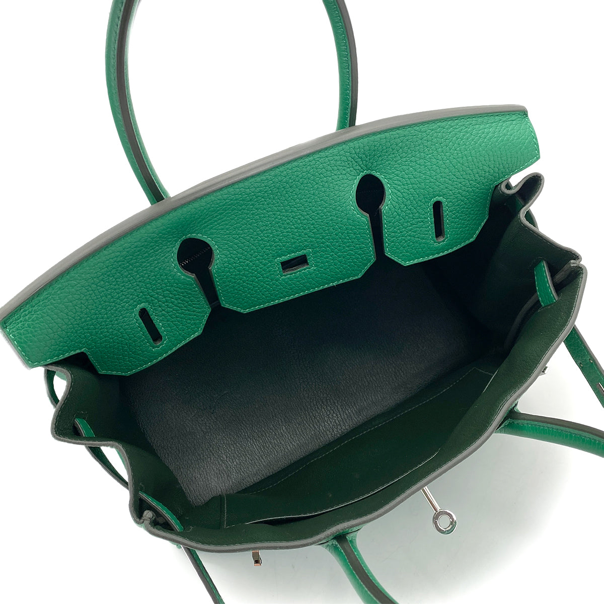 HERMES BIRKIN VERSO 30 VERT VERTIGO VERT FONCE TAURILLON CLEMENCE HAND BAG A SHW 90258480