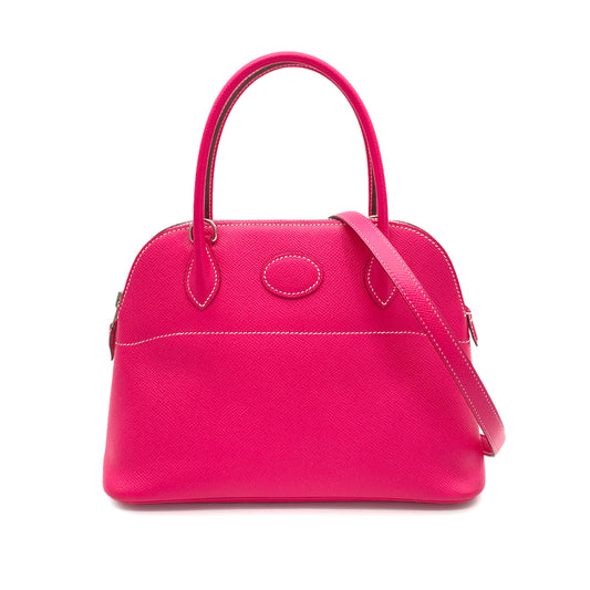 HERMES BOLIDE 27 ROSE TYRIEN EPSOM HAND SHOULDER BAG T SHW 90258493