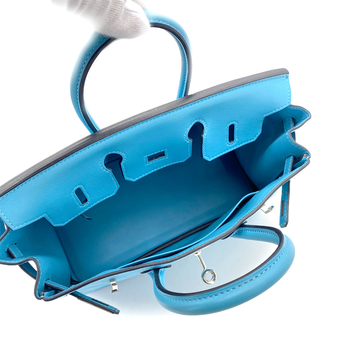 HERMES BIRKIN 25 BLUE DE NORD SWIFT HAND BAG Y SHW 90258795