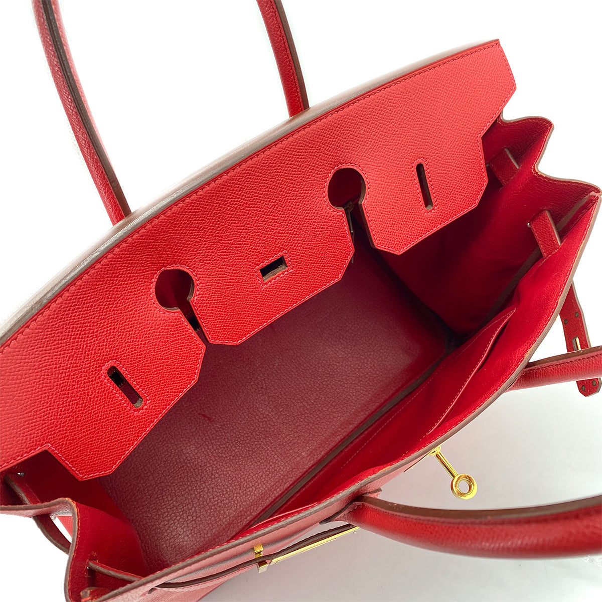 HERMES BIRKIN 35 ROUGE VIF EPSOM HAND BAG □H GHW 90258796