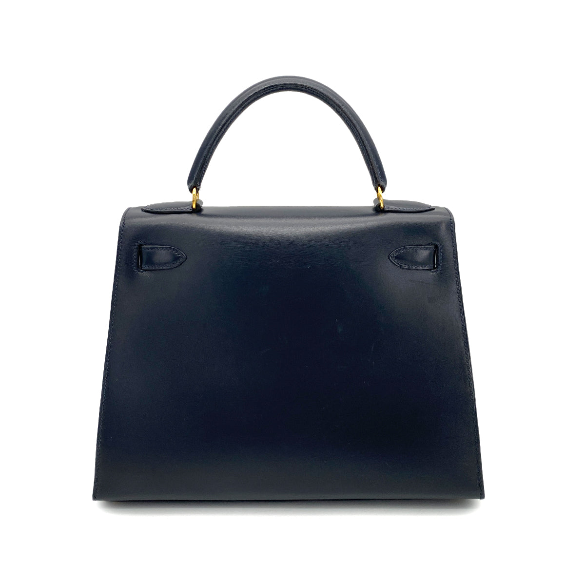 HERMES KELLY 28 SELLIER BLUE INDIGO BOXCALF HAND SHOULDER BAG 〇W GHW 90258799