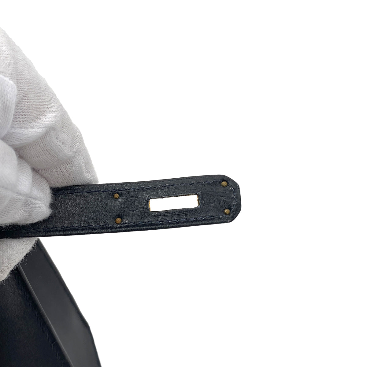 HERMES KELLY 28 SELLIER BLUE INDIGO BOXCALF HAND SHOULDER BAG 〇W GHW 90258799