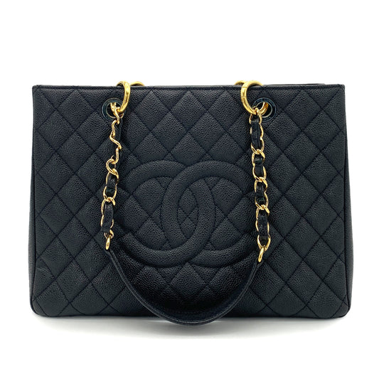 CHANEL GST TOTE BAG BLACK CAVIAR SKIN 90258813