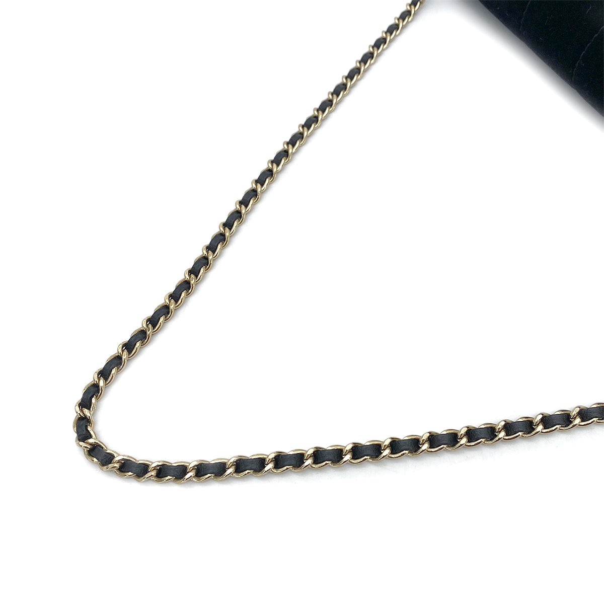 CHANEL VINTAGE CHOCOLATE BAR FRINGE SHOULDER BAG BLACK VELOR 90258846