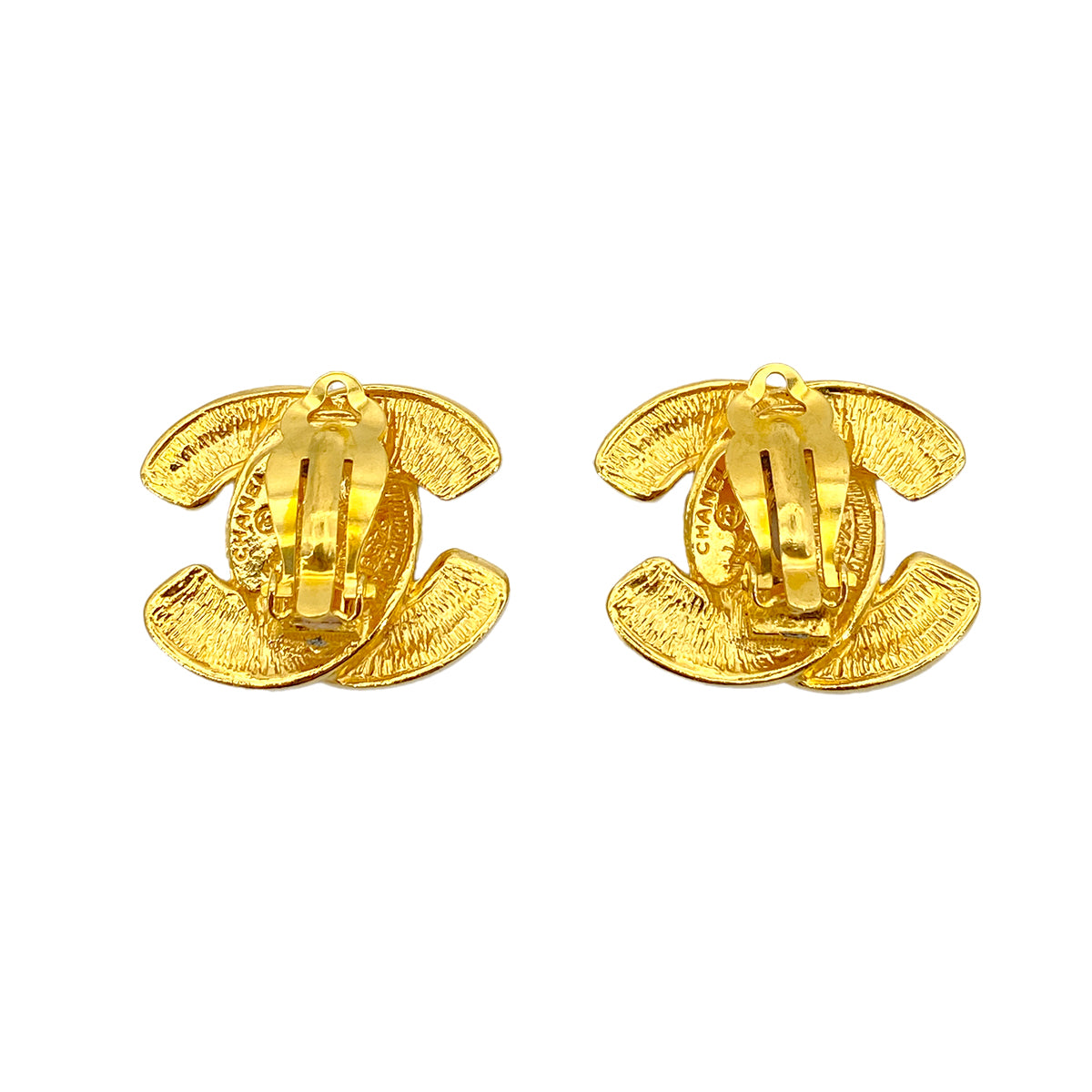 CHANEL VINTAGE EARRINGS COCOMARK MATELASSE ACCESSORY 90258853