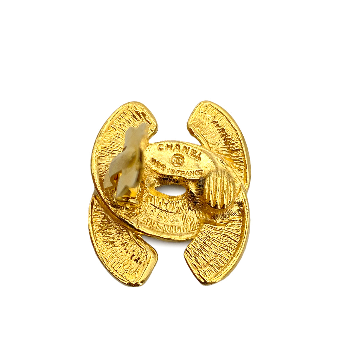 CHANEL VINTAGE EARRINGS COCOMARK MATELASSE ACCESSORY 90258853
