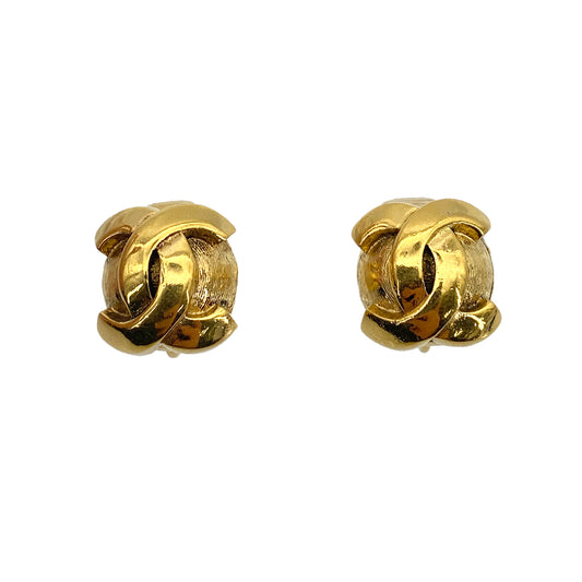 CHANEL VINTAGE EARRINGS COCOMARK ROUND ACCESSORY 90258861