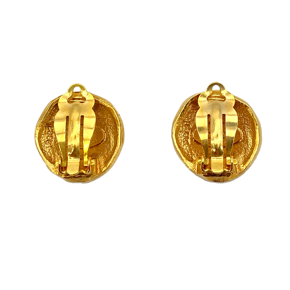 CHANEL VINTAGE EARRINGS LION ROUND ACCESSORY 23 90258862