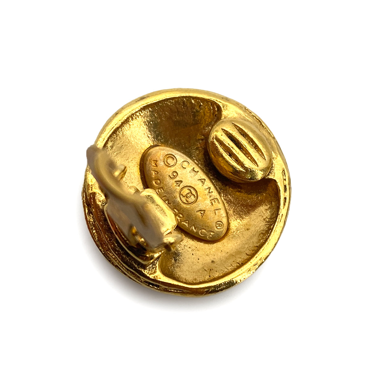 CHANEL VINTAGE EARRINGS COCOMARK ROUND ACCESSORY 94A 90258863