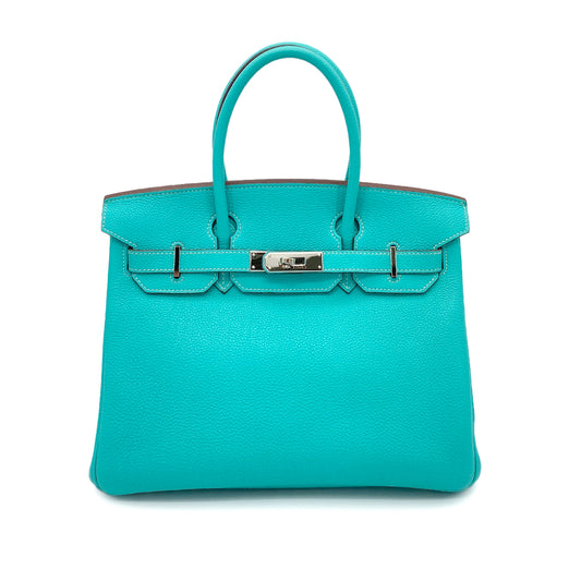 HERMES BIRKIN 30 LAGON TOGO HAND BAG □L SHW 90258891