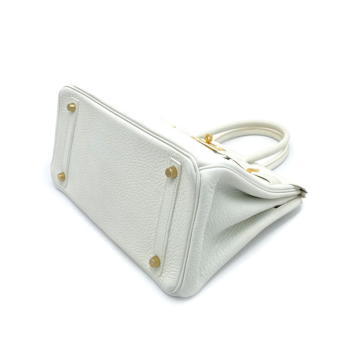 HERMES BIRKIN 30  TOGO WHITE HAND BAG 〇O GHW 90258900