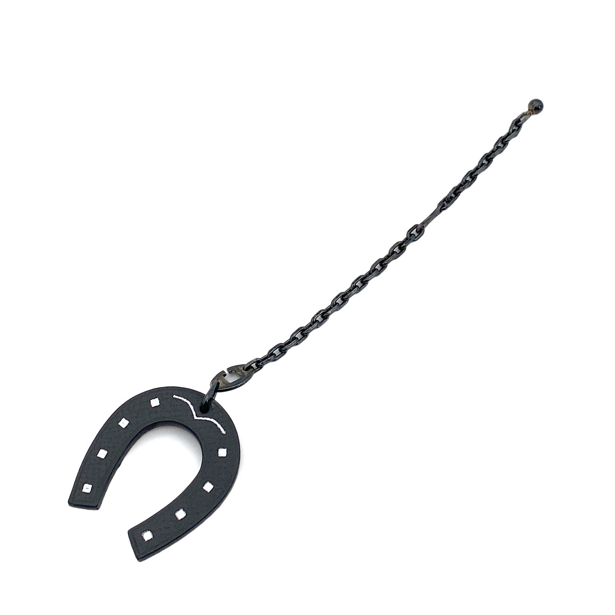 HERMES HORSESHOE BAG CHARM GRAY  90258925