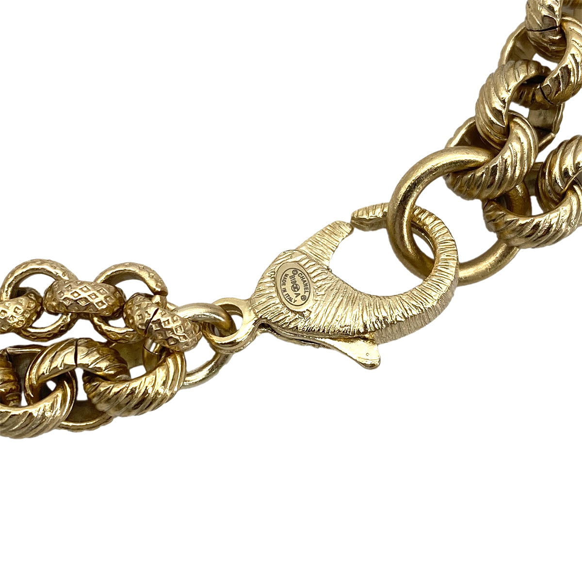 CHANEL LOGO RHINESTONE  CHAIN BELT B19A 90258940