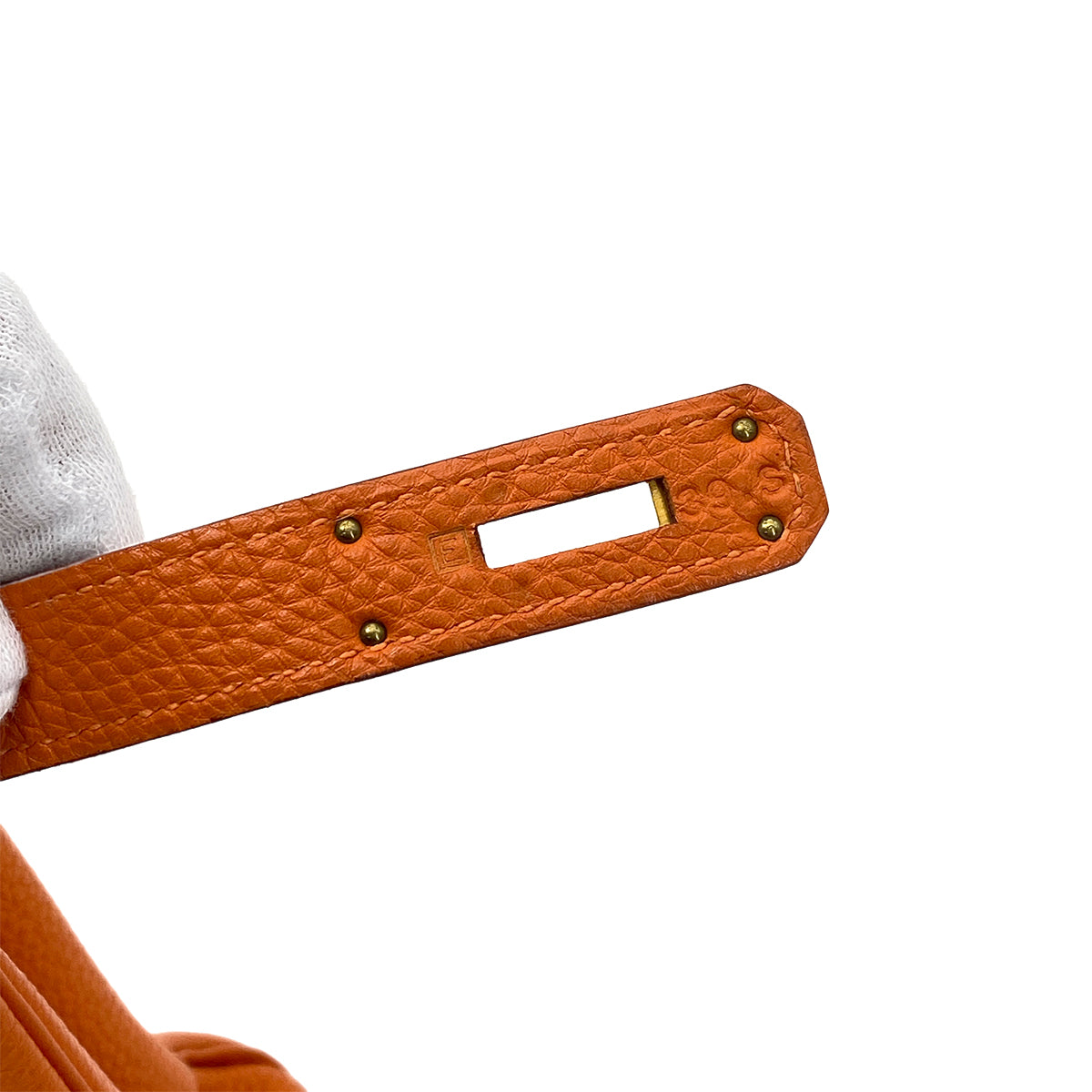 HERMES KELLY 32 RETOURNE ORANGE TOGO HAND SHOULDER BAG □E GHW 90259117