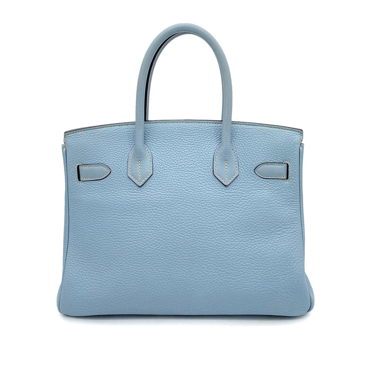 HERMES BIRKIN 30 BLUE LIN TAURILLON CLEMENCE HAND BAG □P GHW 90259118