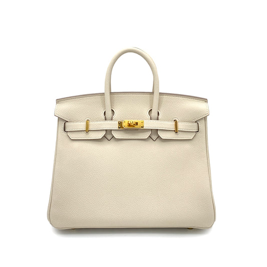 HERMES BIRKIN 25 CRAIE TAURILLON NOVILLO HAND BAG B GHW 90259122