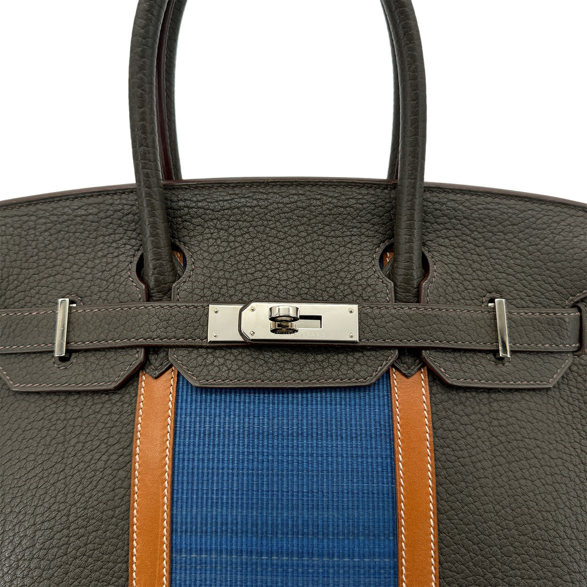HERMES BIRKIN CLUB 30 VERT BRONZE BLEU THALASSA FAUVE FJORD VEAU BARENIA OTTOMAN HAND BAG □Q SHW 90259133