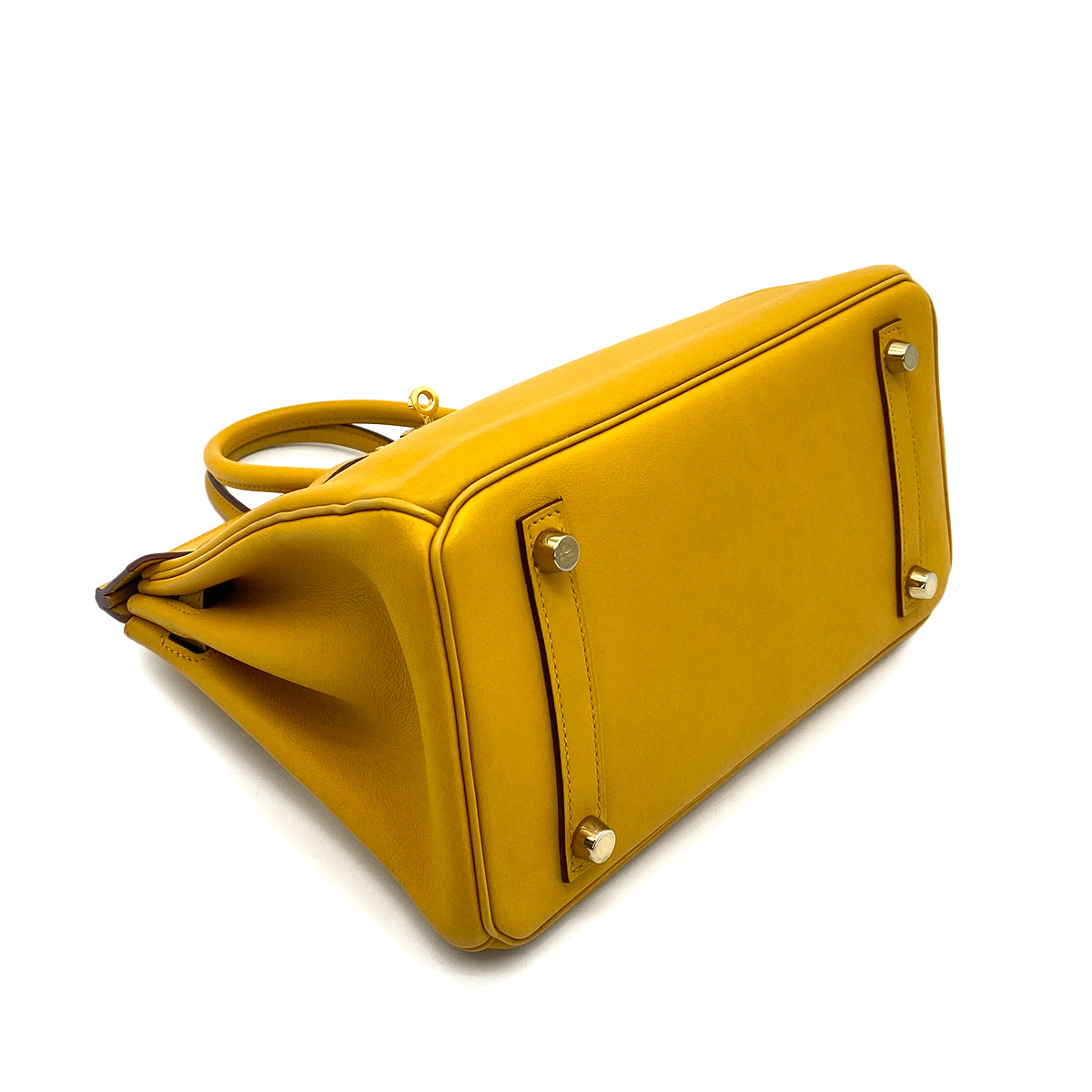 HERMES BIRKIN 25 JAUNE AMBRE SWIFT HAND BAG C GHW 90259134