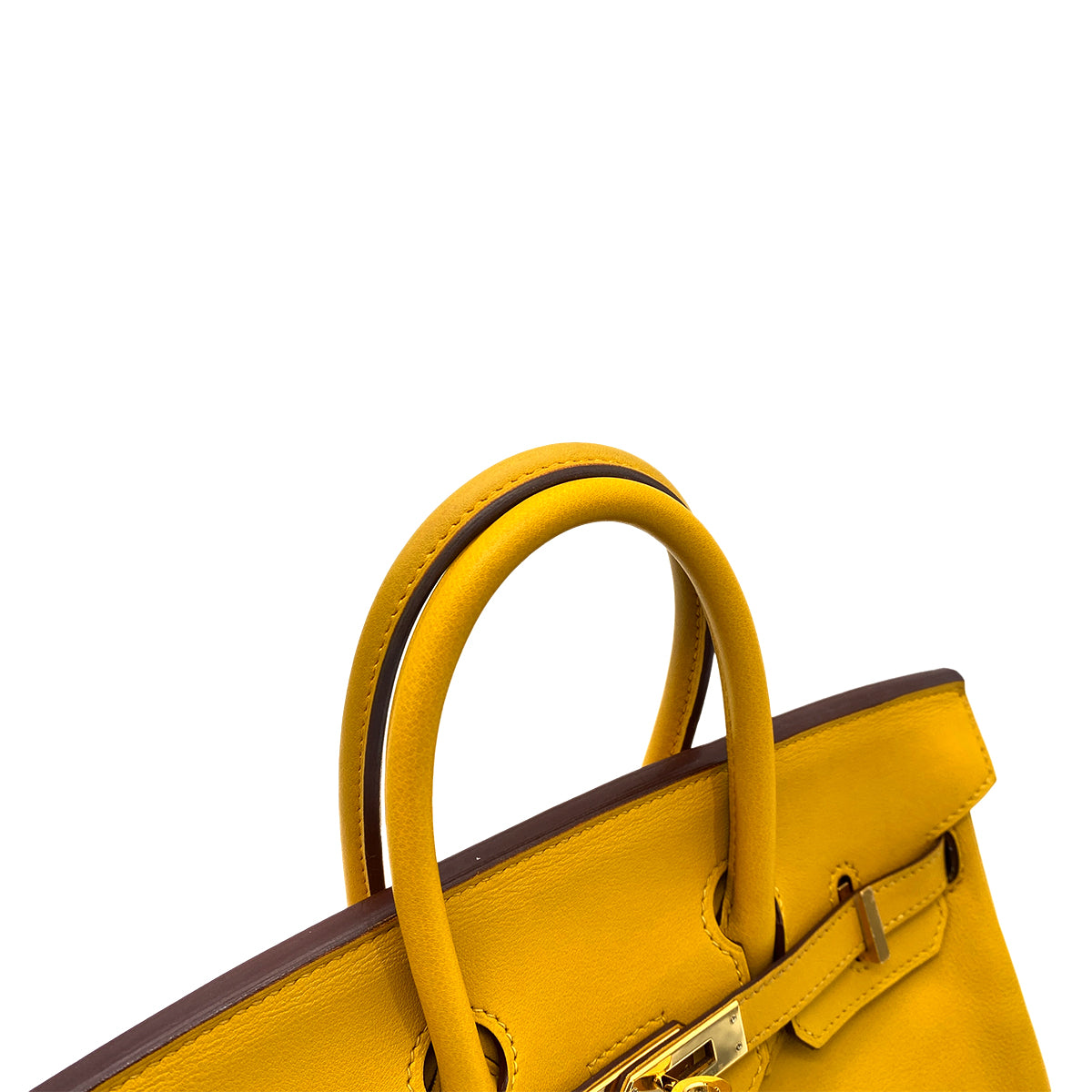 HERMES BIRKIN 25 JAUNE AMBRE SWIFT HAND BAG C GHW 90259134
