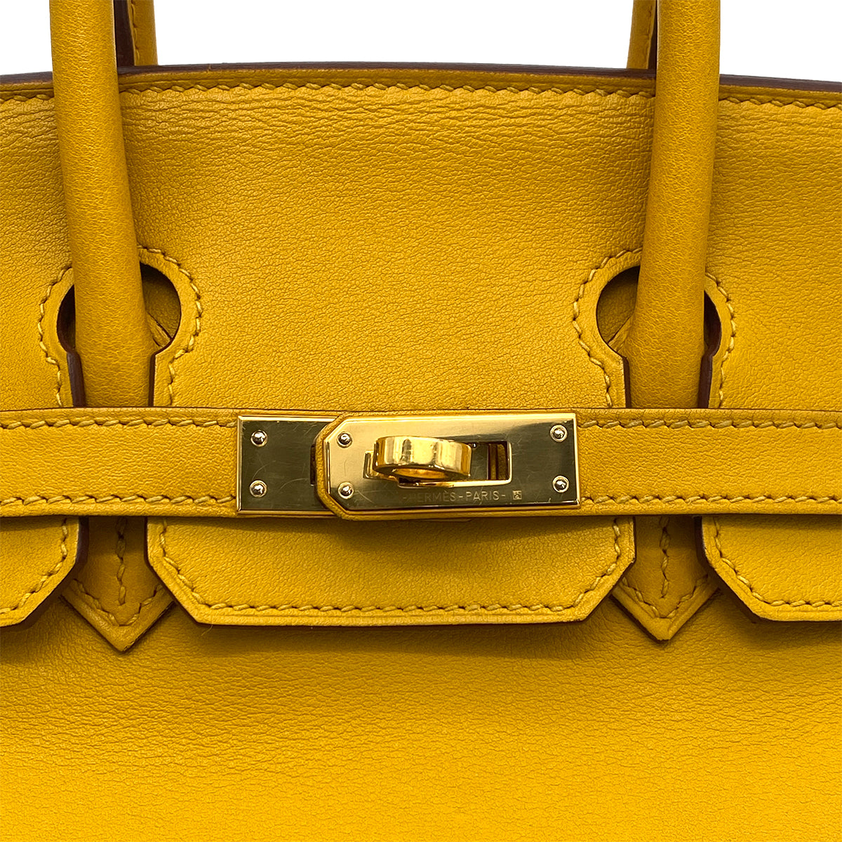 HERMES BIRKIN 25 JAUNE AMBRE SWIFT HAND BAG C GHW 90259134
