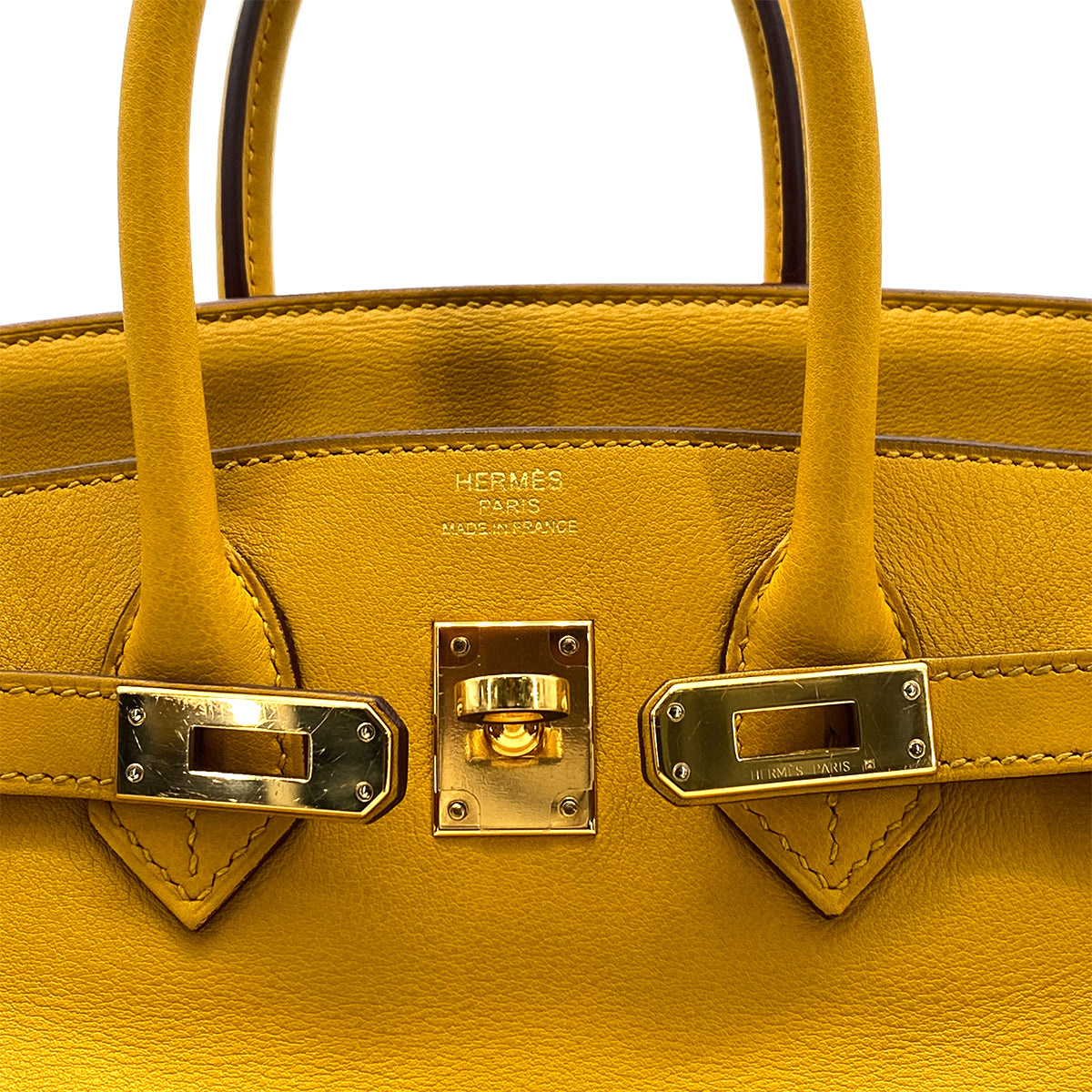 HERMES BIRKIN 25 JAUNE AMBRE SWIFT HAND BAG C GHW 90259134