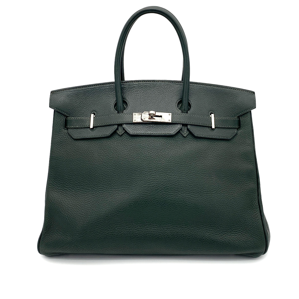 HERMES BIRKIN 35 VERT ANGLAIS TOGO HAND BAG □F SHW 90259699