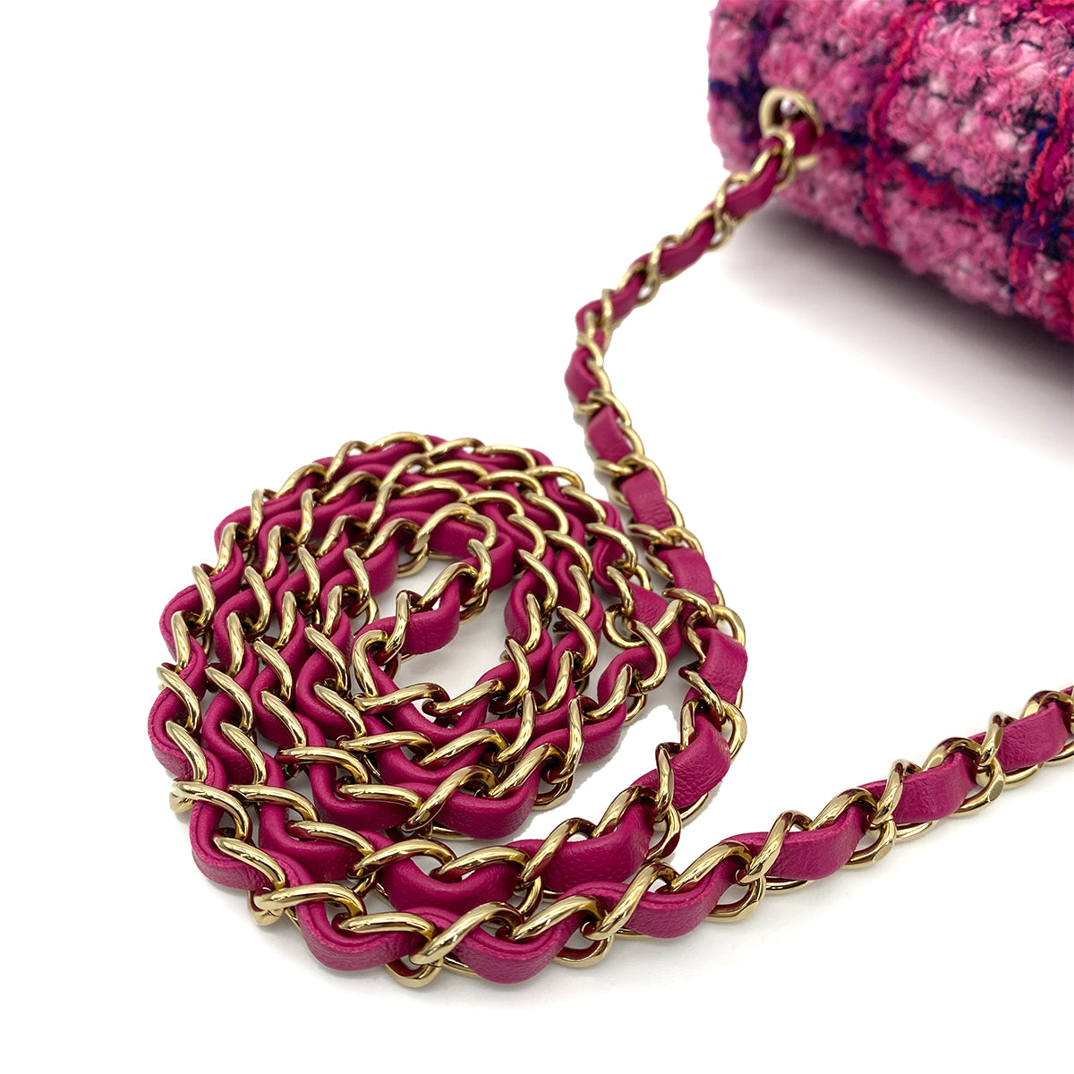CHANEL MINI MATELASSE 20 CHAIN SHOULDER BAG MULTICOLOR PINK 90259700
