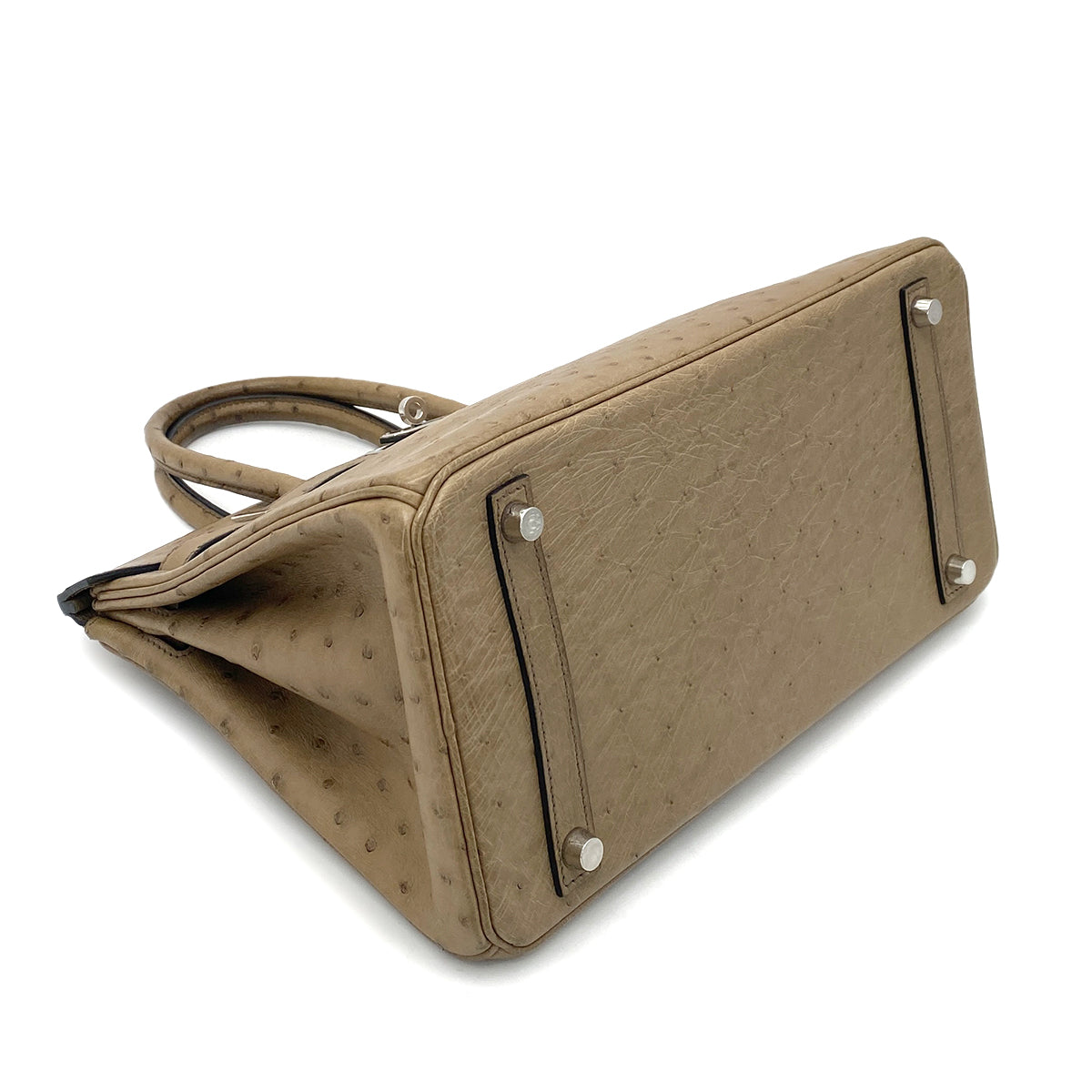 HERMES BIRKIN 30 GRIS ASPHALT OSTRICH HAND BAG □N SHW 90259703