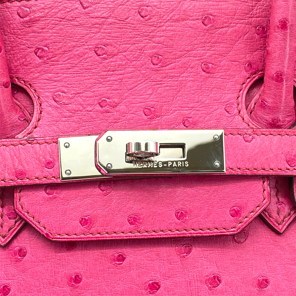 HERMES BIRKIN 35 FUCHSIA OSTRICH HAND BAG □I SHW 90259704