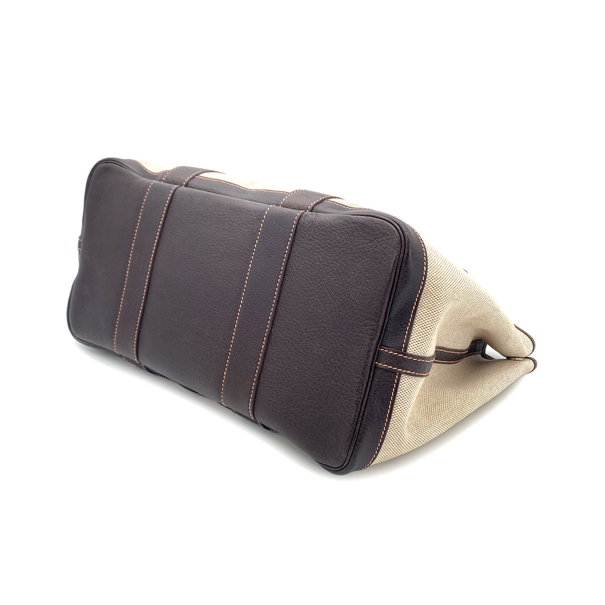 HERMES GARDEN PARTY 36 PM NATURAL MARRON TOILE H TOTE BAG □H 90259708