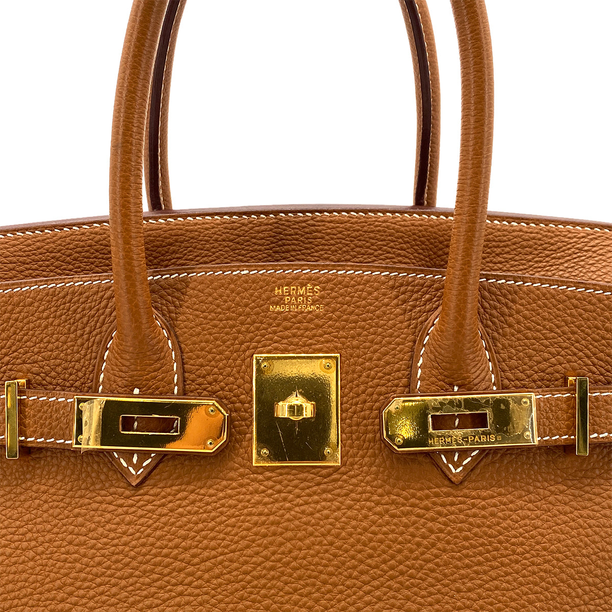 HERMES BIRKIN 30 GOLD TOGO HAND BAG □G GHW 90259715