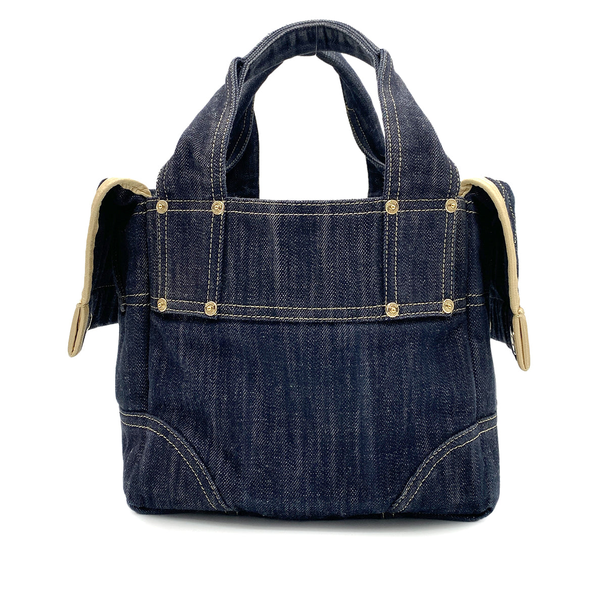 CHANEL VINTAGE TOTE BAG NAVY DENIM 90259719