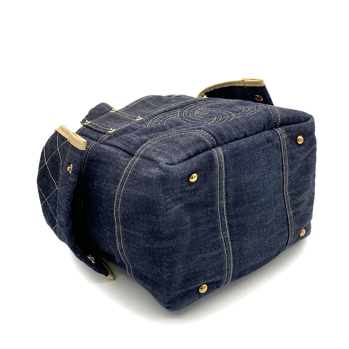 CHANEL VINTAGE TOTE BAG NAVY DENIM 90259719