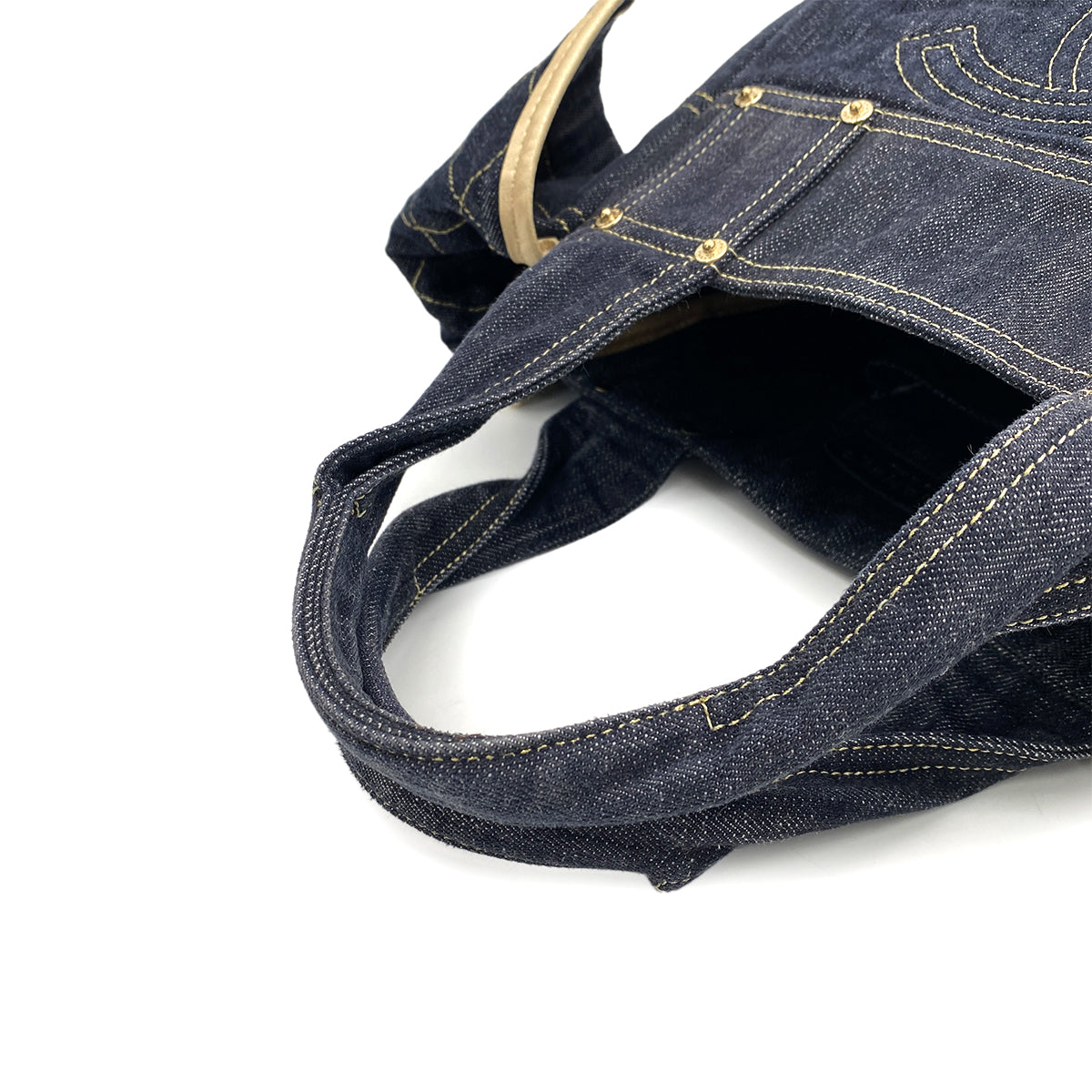 CHANEL VINTAGE TOTE BAG NAVY DENIM 90259719