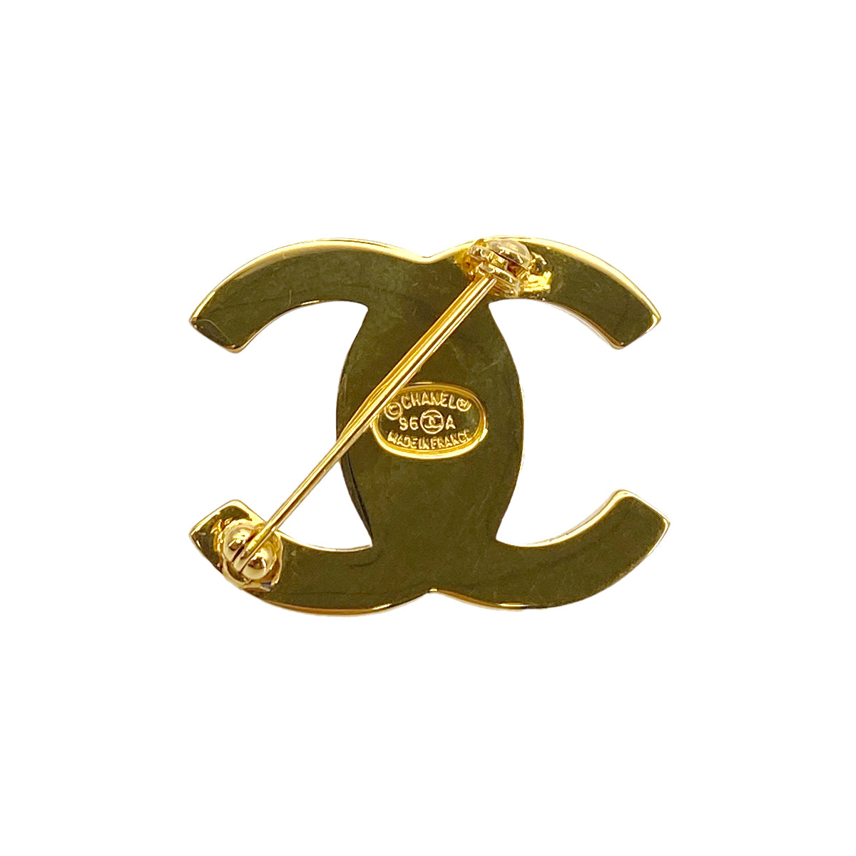 CHANEL VINTAGE TURN LOCK COCOMARK BROOCH GOLD 96A ACCESSORY 90259723
