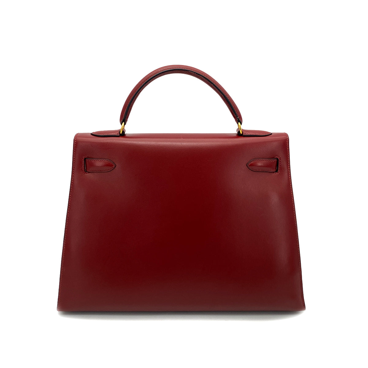 HERMES KELLY 32 SELLIER ROUGE H BOX CALF HAND SHOULDER BAG 〇X GHW 90259870