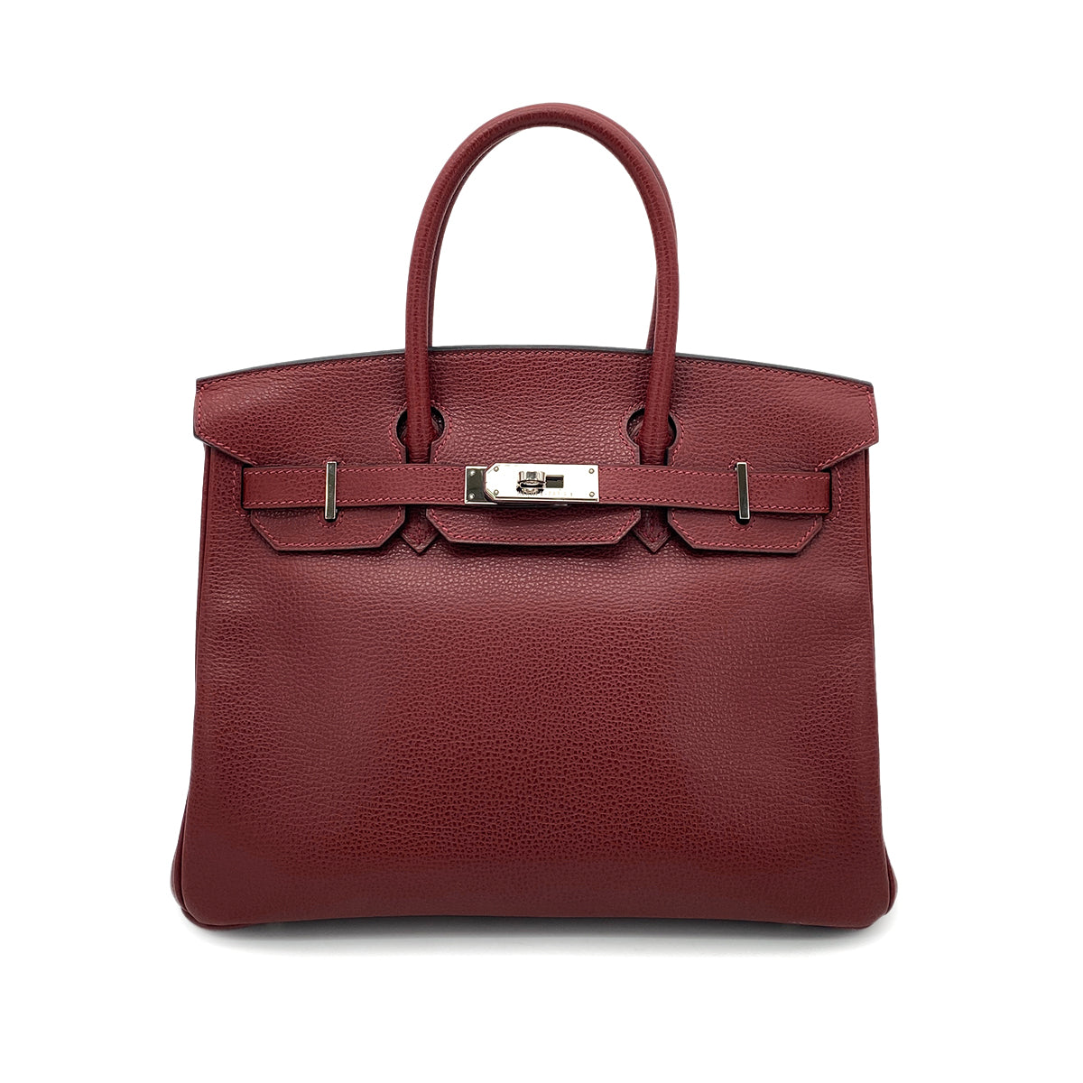 HERMES BIRKIN 30 ROUGE H VACHE LIEGE HAND BAG □I SHW 90259878