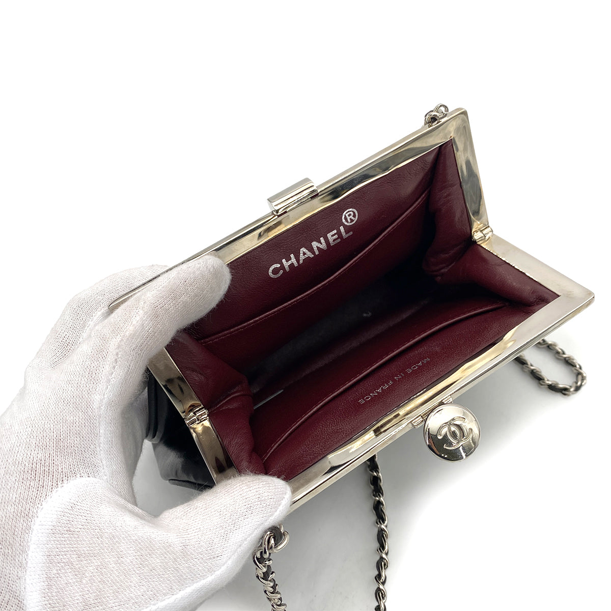 CHANEL MATELASSE CHAIN SHOULDER BAG BLACK LAMB SKIN 90259890