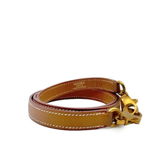 HERMES KELLY BOLIDE GOLD COURCHEVEL SHOULDER STRAP GHW 90259920