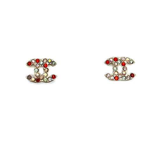 CHANEL EARRINGS COCOMARK MULTICOLOR RHINESTONE ACCESSORY 04A 90259975