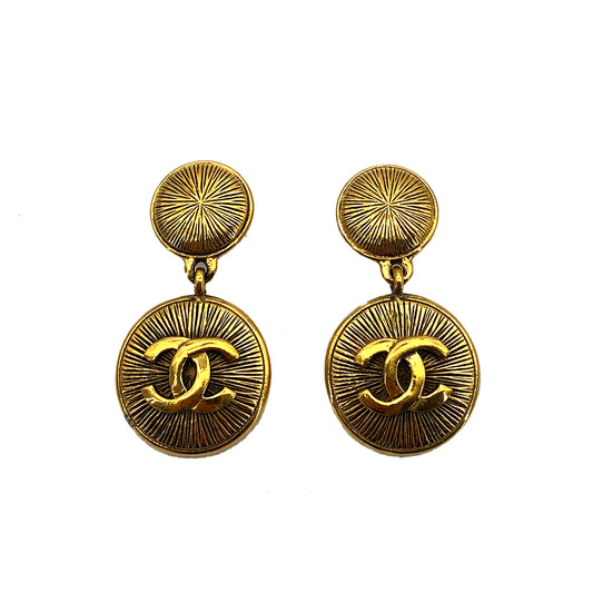 CHANEL VINTAGE EARRINGS COCOMARK SWING ACCESSORY 90259983