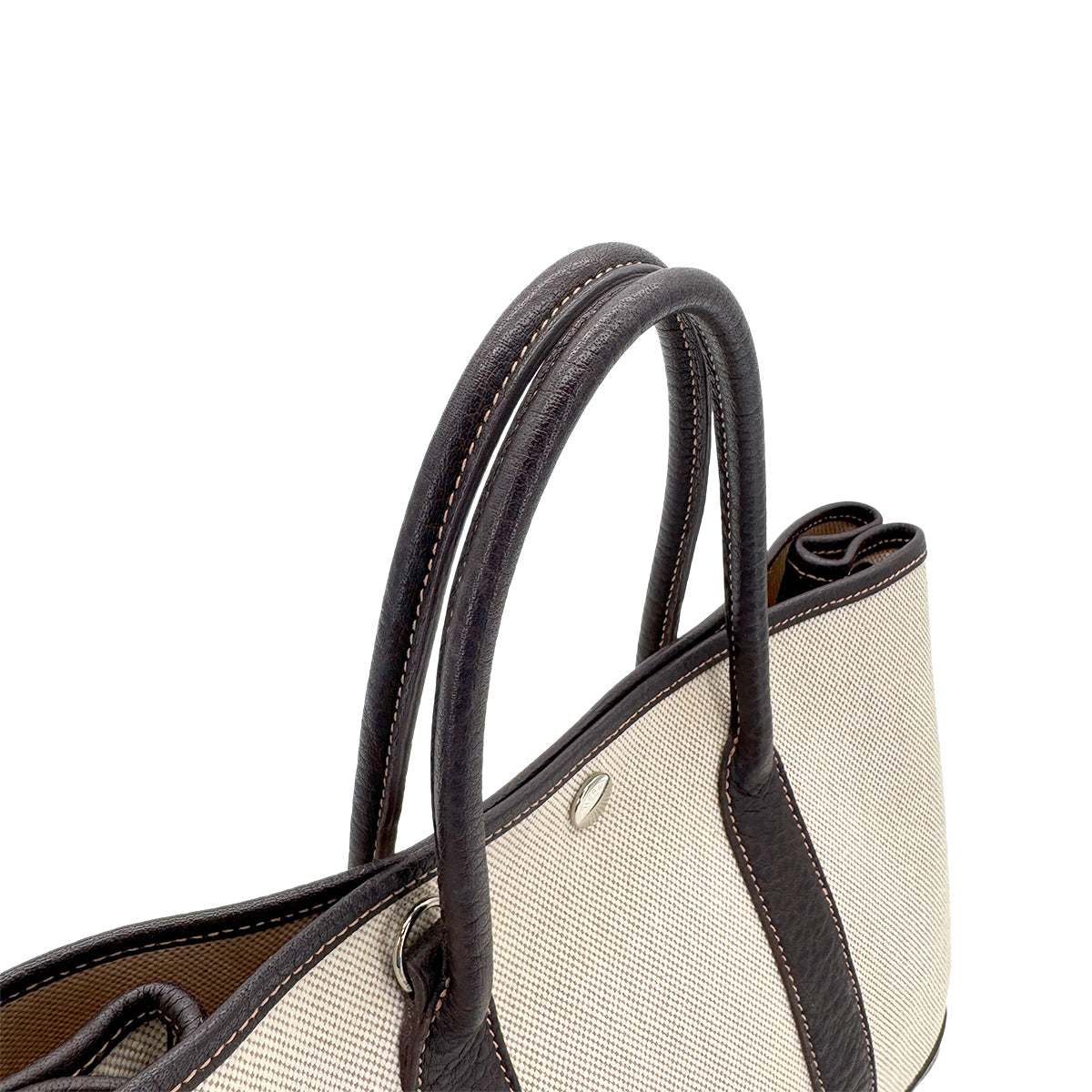 HERMES GARDEN PARTY TPM MARON TOILE H TOTE SHOULDER BAG □H 90260106