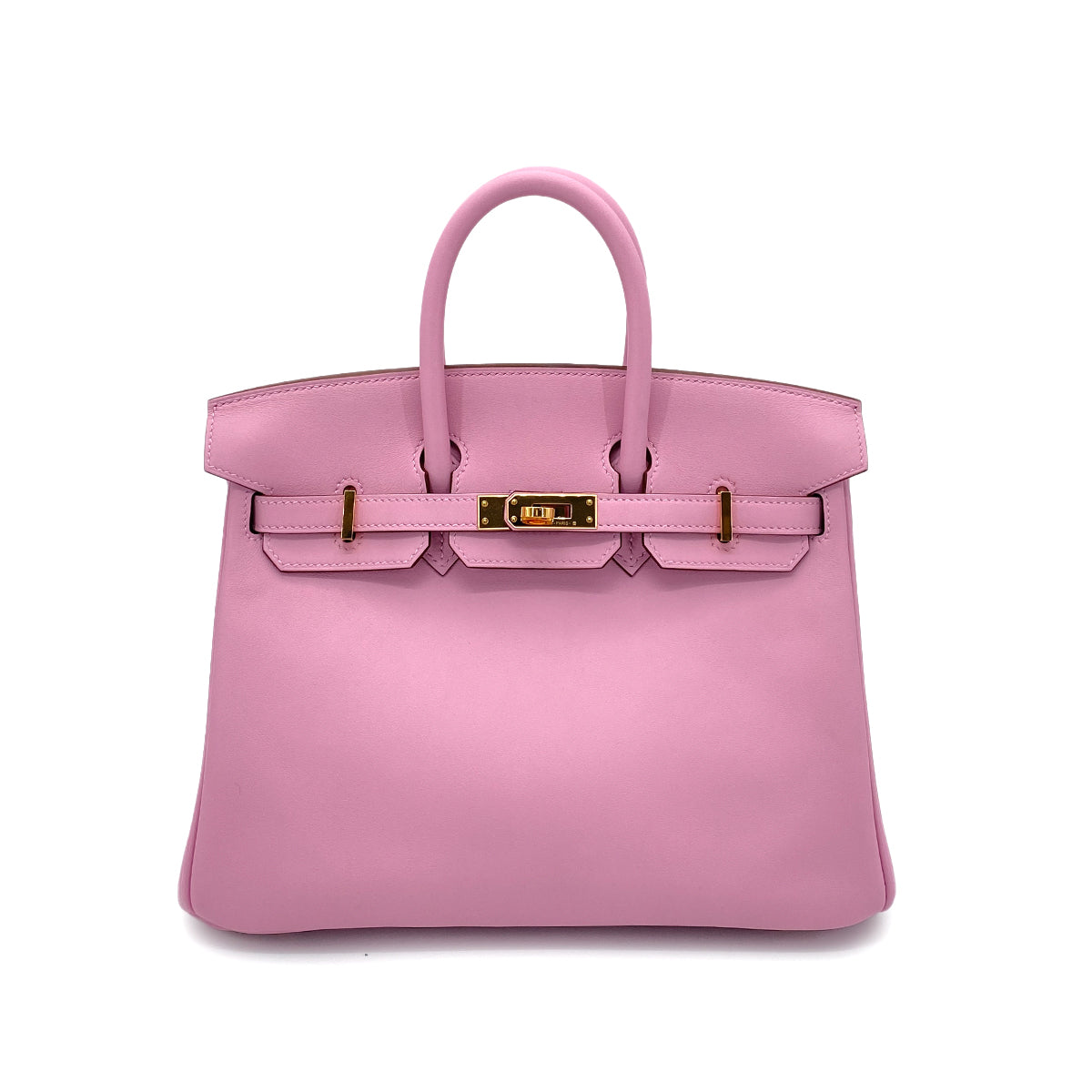 HERMES BIRKIN 25 MAUVE SYLVESTRE SWIFT HAND BAG Z GHW 90260112