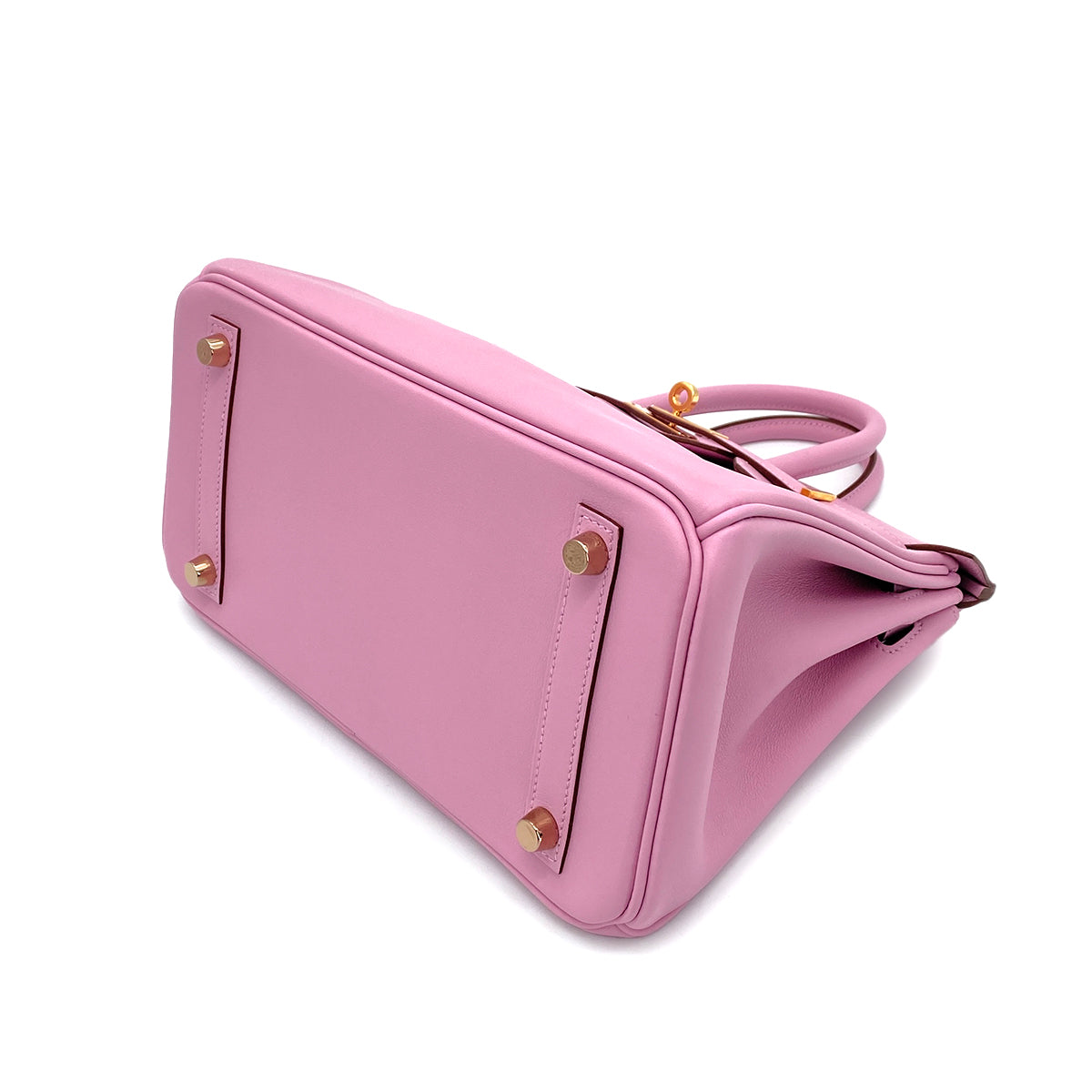 HERMES BIRKIN 25 MAUVE SYLVESTRE SWIFT HAND BAG Z GHW 90260112