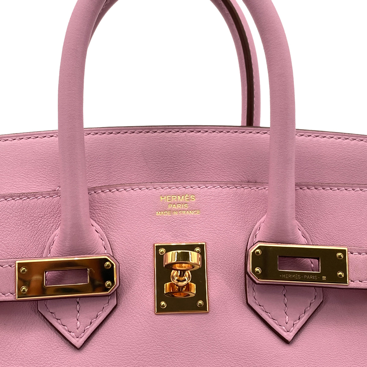 HERMES BIRKIN 25 MAUVE SYLVESTRE SWIFT HAND BAG Z GHW 90260112