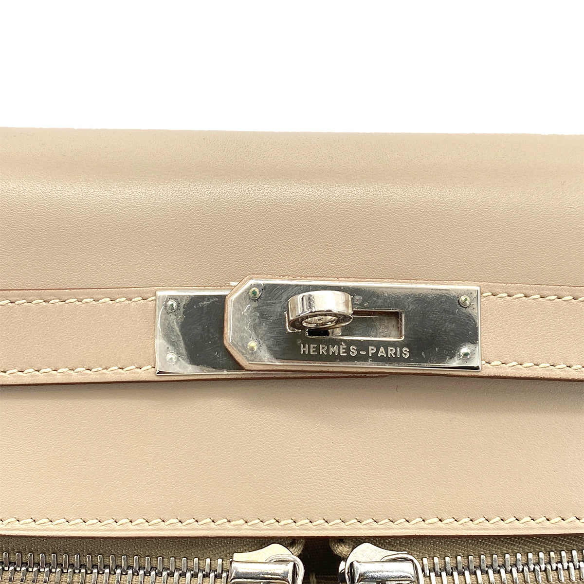 HERMES KELLY LAKIS 32 BEIGE SWIFT TOILE OFFICIER HAND SHOULDER BAG □K SHW 90260114
